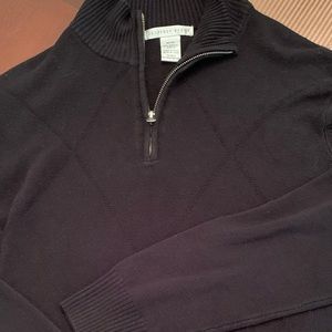 Men’s Geoffrey Beene dark brown zip front sweater